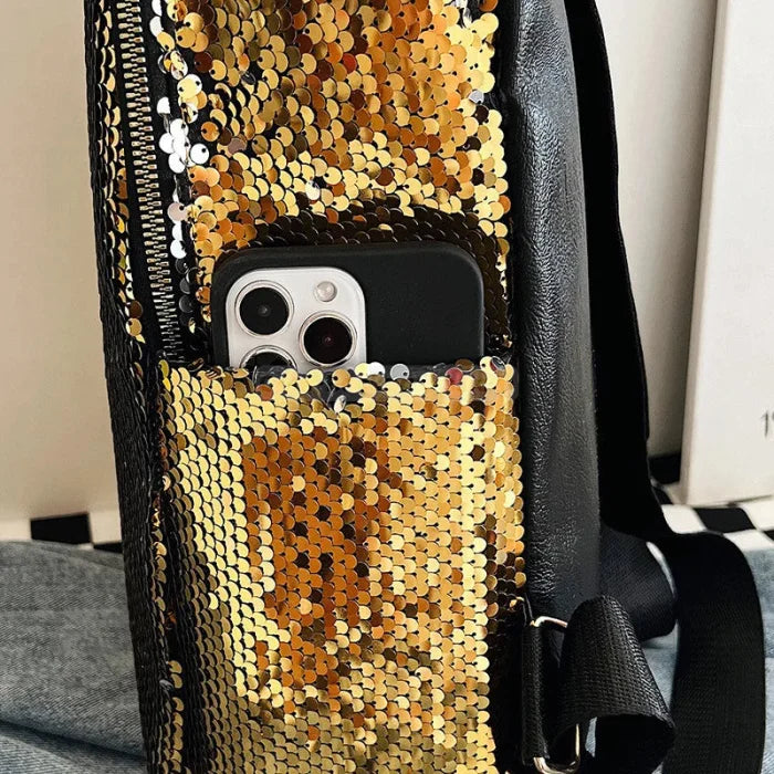 Gold Glitter Backpack