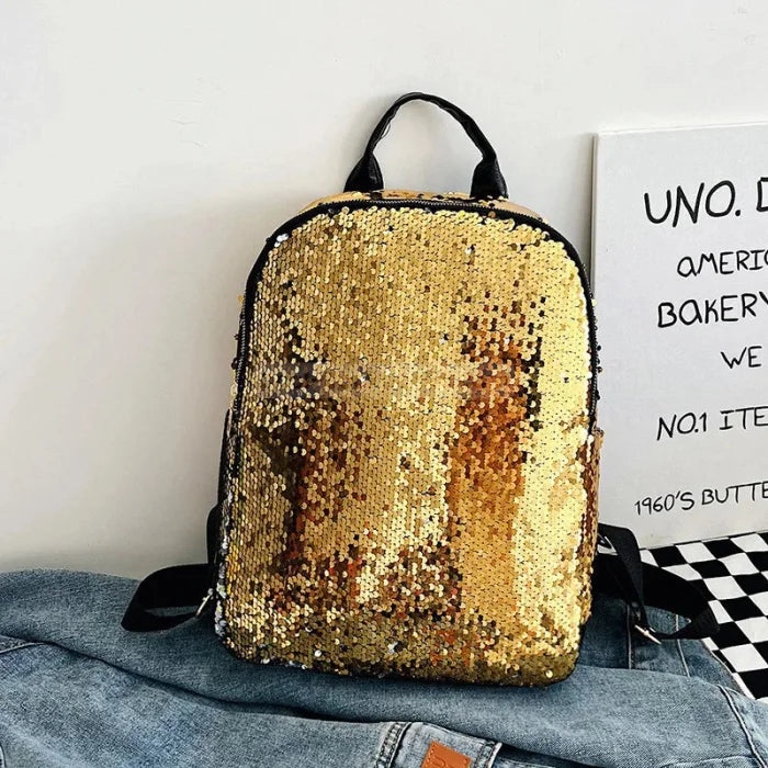 Gold Glitter Backpack