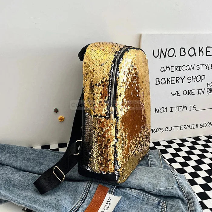 Gold Glitter Backpack