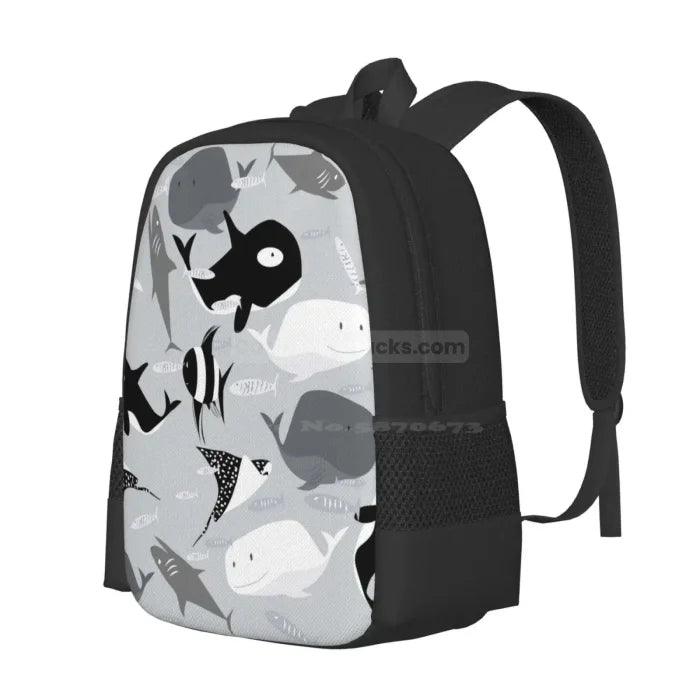 Gray Shark Backpack