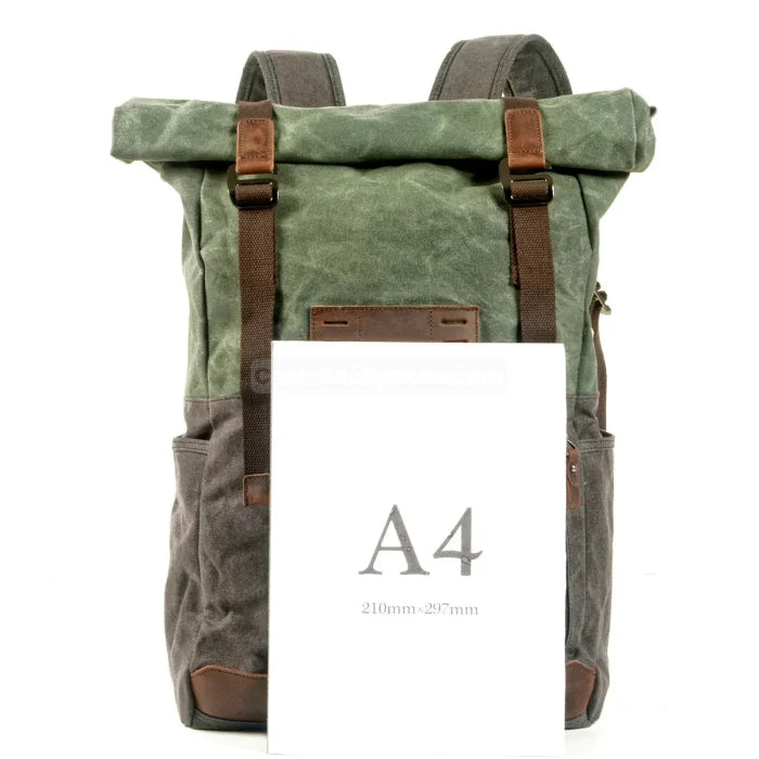 Green Canvas Backpack