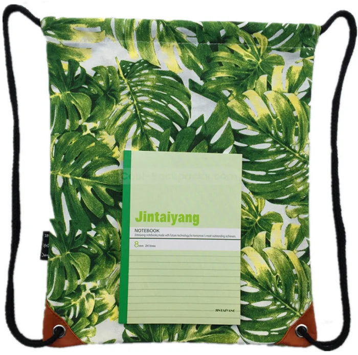 Green Drawstring Backpack