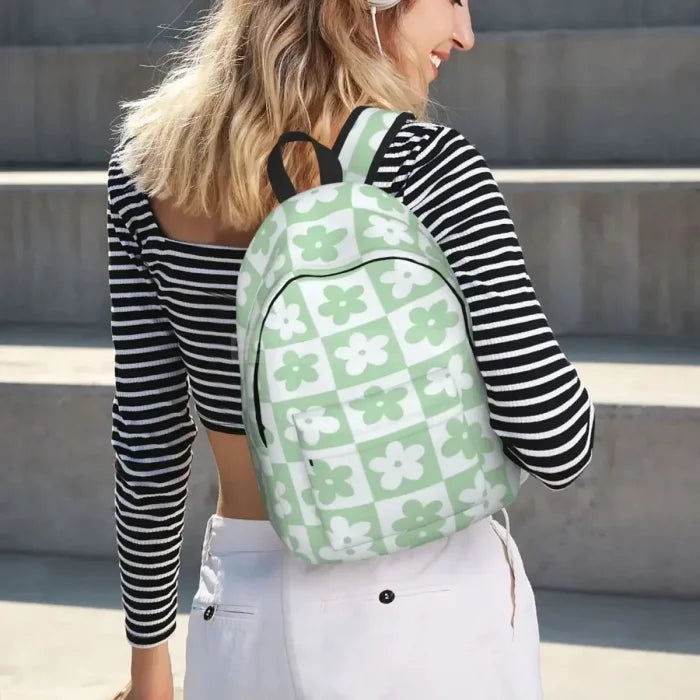 Green Flower Backpack