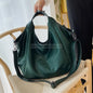 Green Leather Messenger Bag