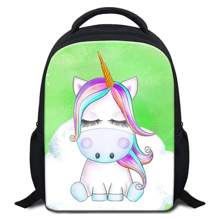 Green Unicorn Backpack - 12 Inches