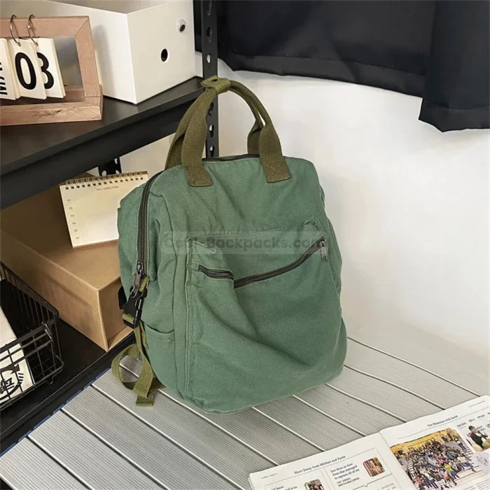 Green Vintage Backpack