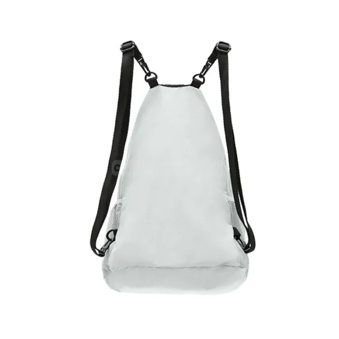 Grey Drawstring Backpack - Gray