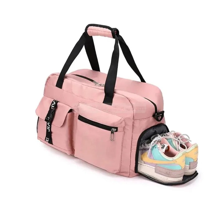 Gym Backpack With Shoe Storage - pink