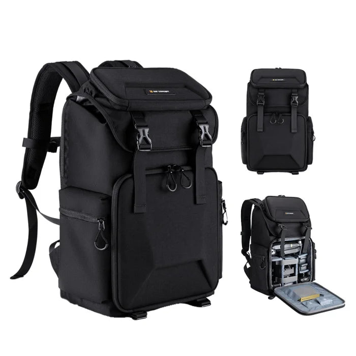 Hard Shell Camera Backpack - Black