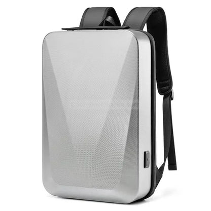 Hard Shell Laptop Backpack - white