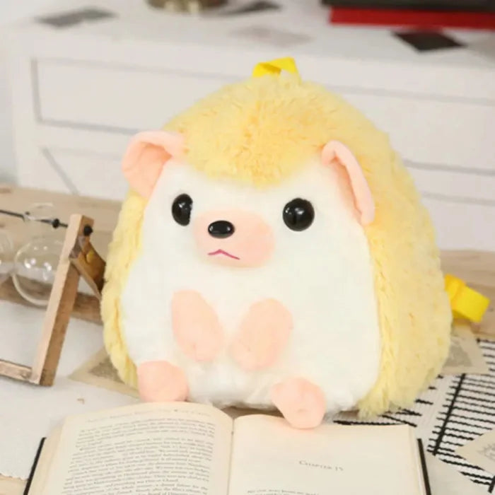 Hedgehog Plush Backpack - Yellow