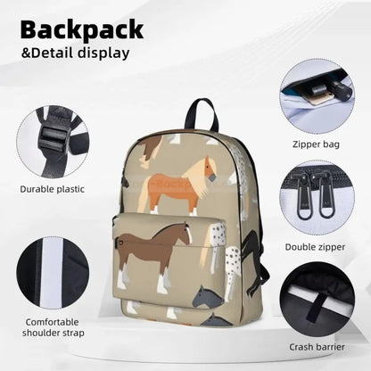 Horse Print Backpack