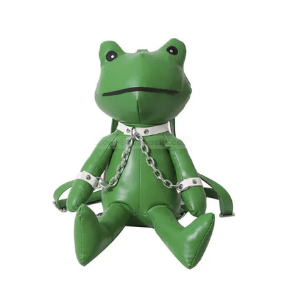 Kawaii Frog Backpack - Green