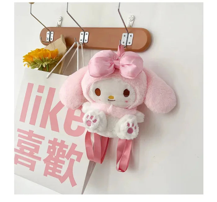 Kawaii Plush Backpack - Pink