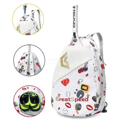 Kids Tennis Backpack - White