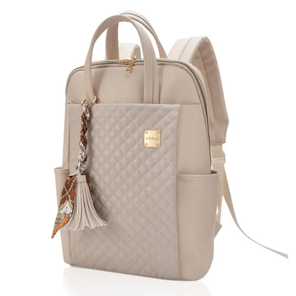 Ladies Work Backpack - Beige / 16 Inches