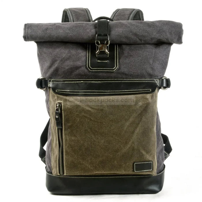 Laptop Canvas Backpack - Khaki