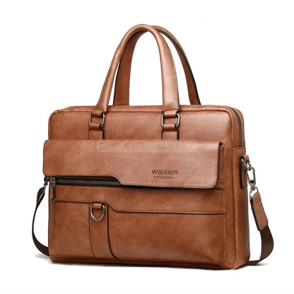 Laptop Messenger Bag - Light Brown