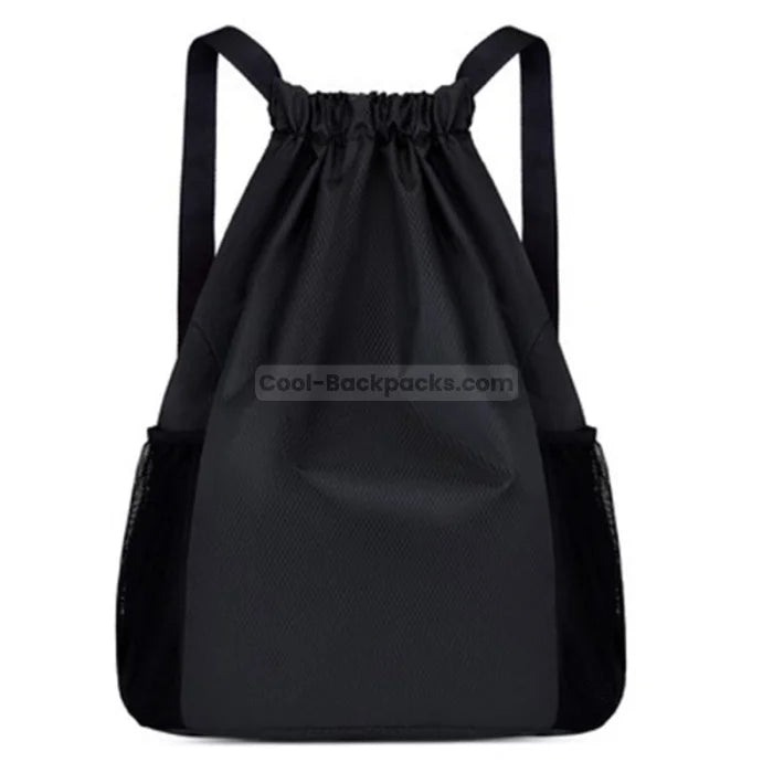 Large Drawstring Backpack - Black