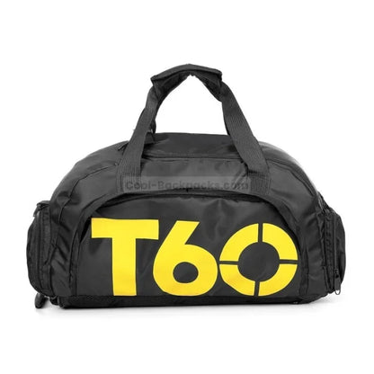 Large Gym Backpack - Black Yellow