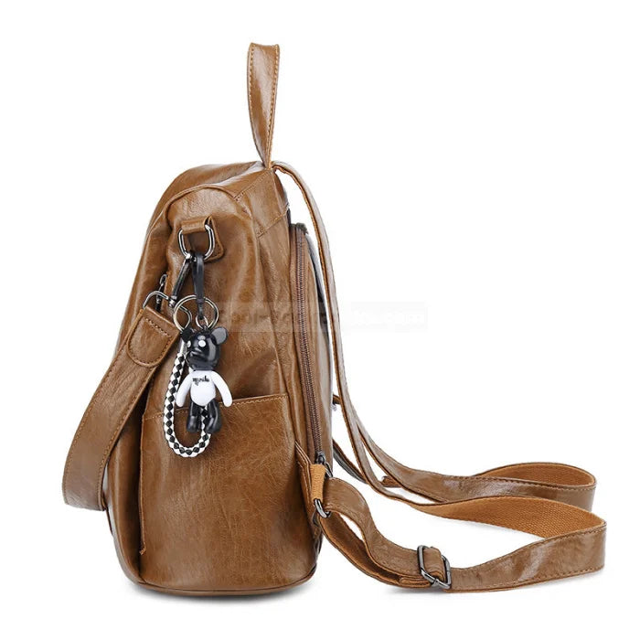 Leather Anti Theft Backpack