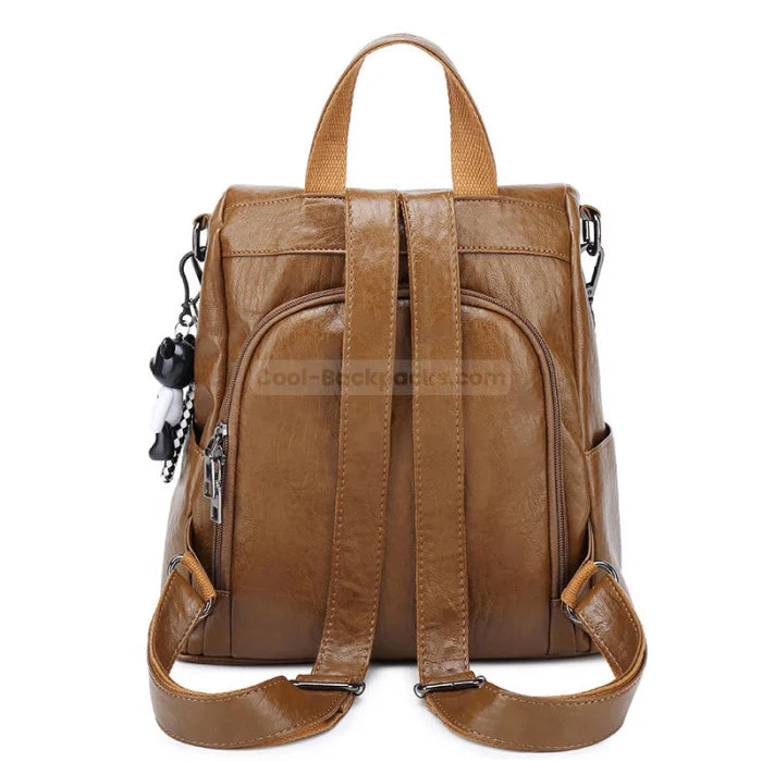 Leather Anti Theft Backpack