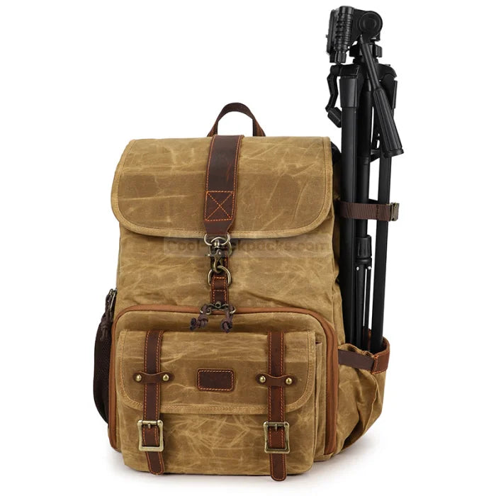 Leather Camera Backpack