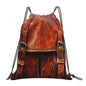 Leather Drawstring Backpack