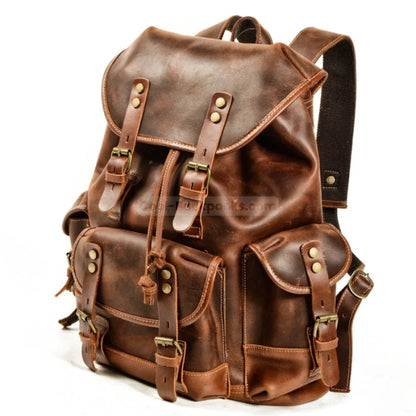 Leather Hiking Backpack