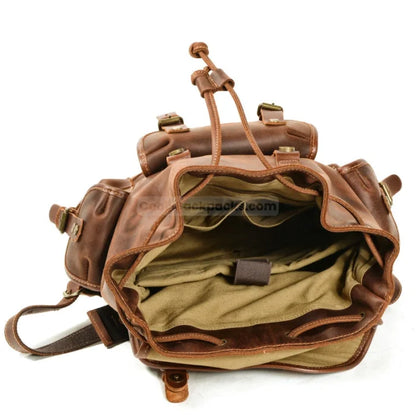 Leather Hiking Backpack