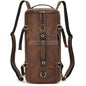 Leather Motorcycle Backpack - Brown