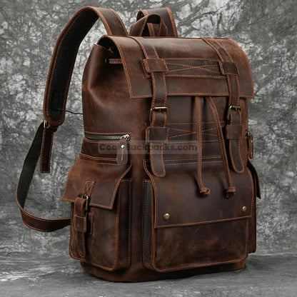 Leather Tactical Backpack