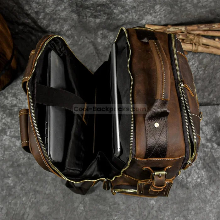 Leather Travel Backpack