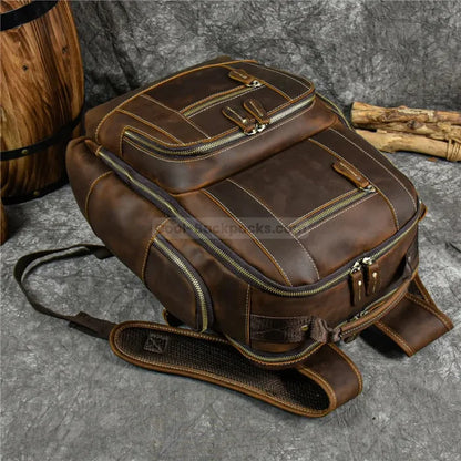 Leather Travel Backpack