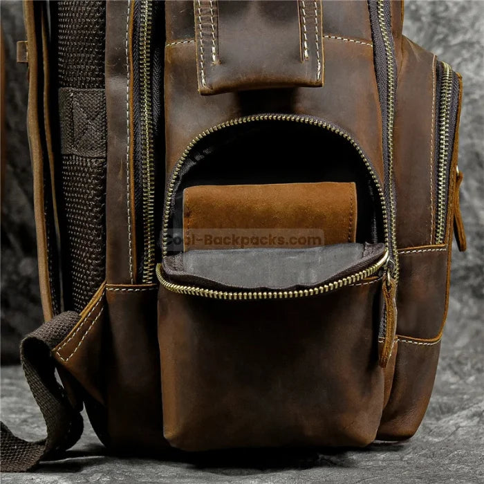 Leather Travel Backpack