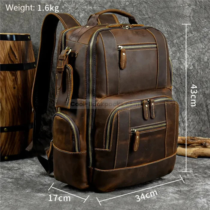 Leather Travel Backpack