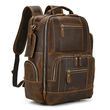 Leather Travel Backpack