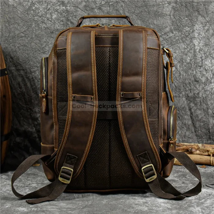 Leather Travel Backpack