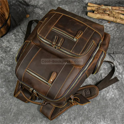 Leather Travel Backpack