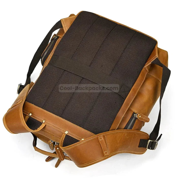 Leather Travel Backpack Mens