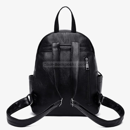 Leather Work Backpack Women