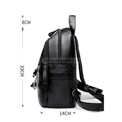 Leather Work Backpack Women