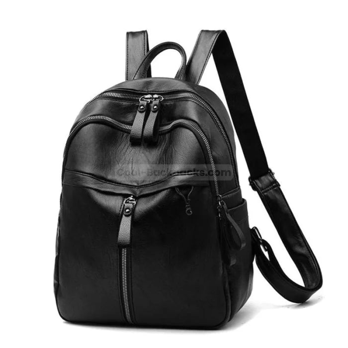 Leather Work Backpack Women