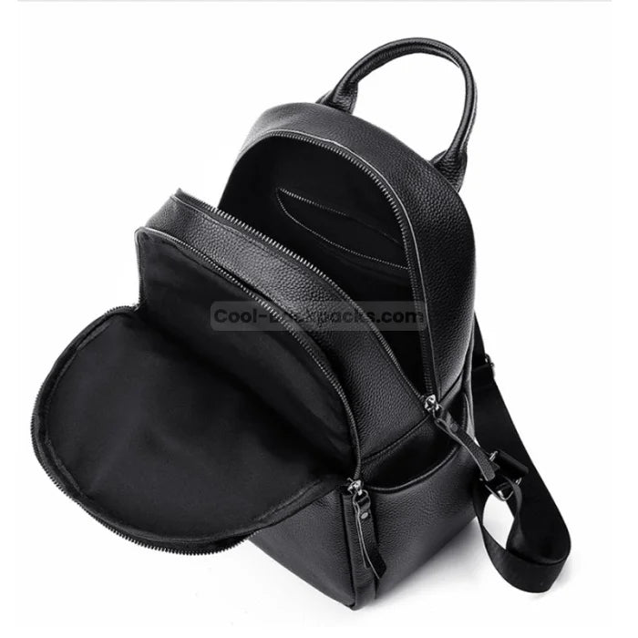 Leather Work Backpack Women