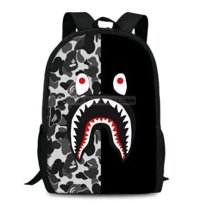 Leopard Print Shark Backpack - 17004