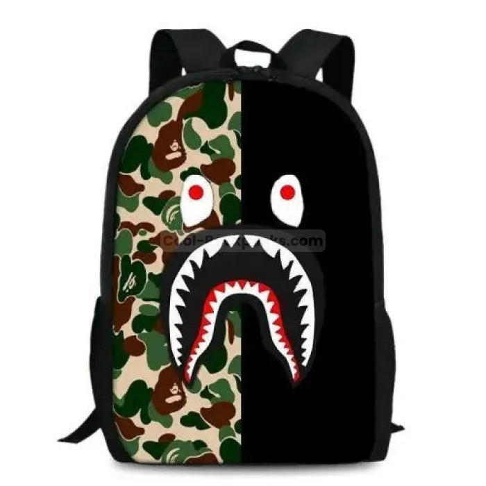 Leopard Print Shark Backpack - 17005