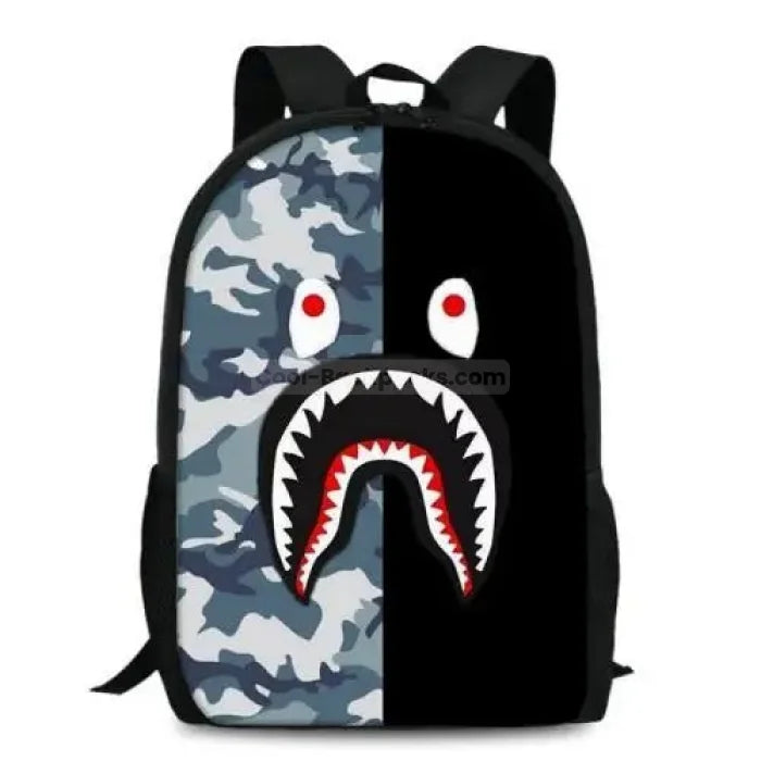 Leopard Print Shark Backpack - 17006