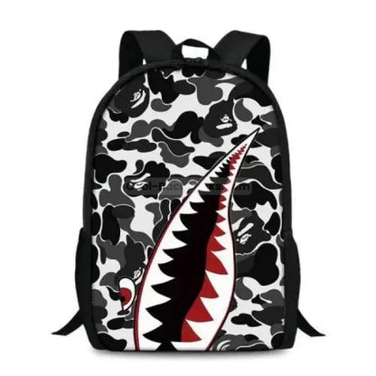 Leopard Print Shark Backpack - 17007