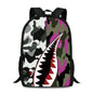 Leopard Print Shark Backpack - 17010