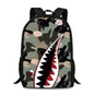 Leopard Print Shark Backpack - 17011